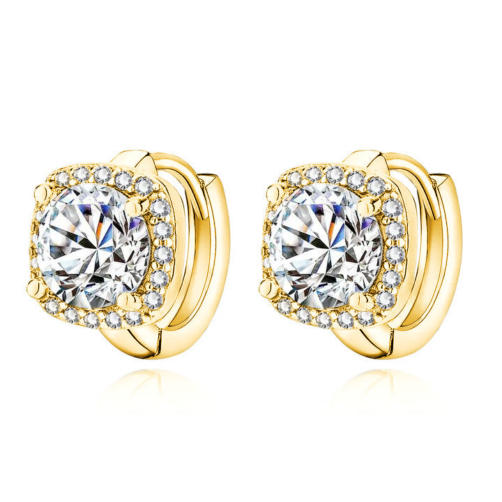 Lynor™ | Nadine Square Earrings – Modern 18K Gold with Geometric Elegance