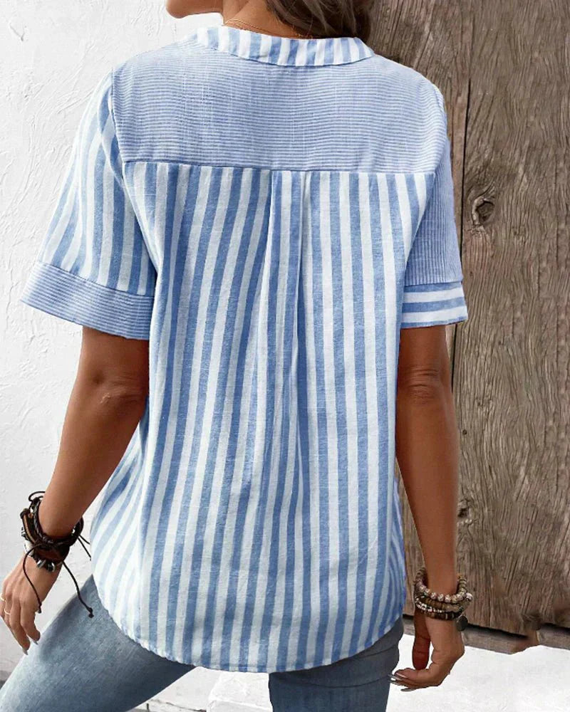 Lynor™ | Soft Striped Women's Blouse