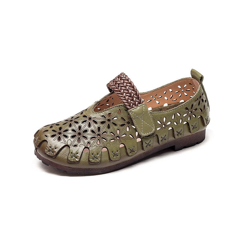 Lynor™ | Women’s Comfortable Cowhide Leather Flats – Soft Support with Natural Elegance
