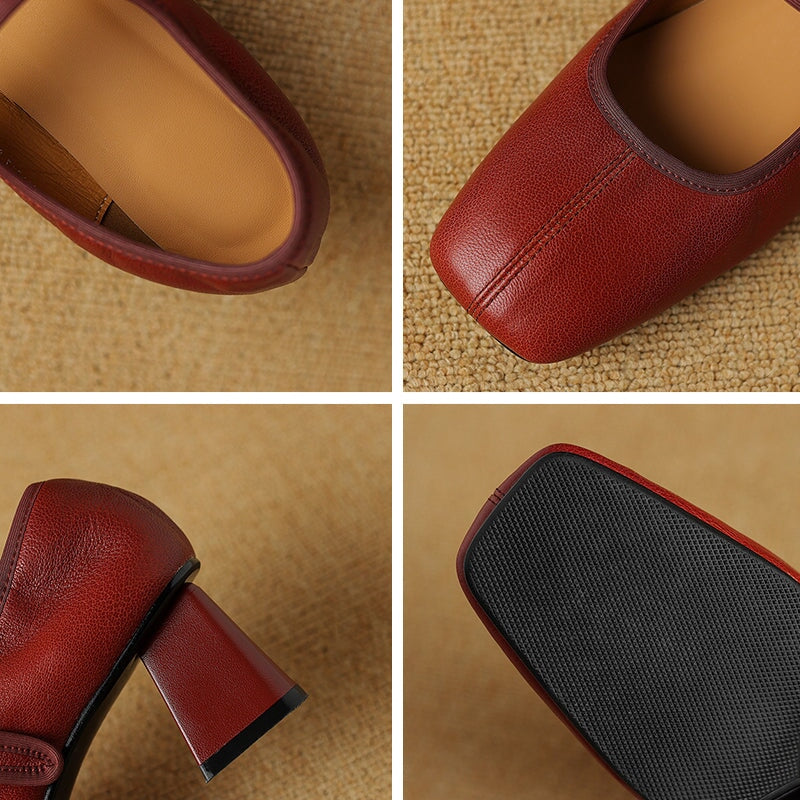 Lynor™ | Modern French-Style Block Heel Shoes – Chic Sophistication with a Bold Step