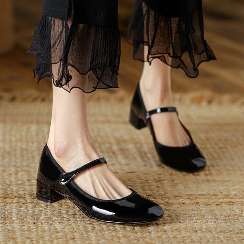Lynor™ | Vintage Cowhide Leather Ballet Flats – Timeless Craftsmanship in Every Step