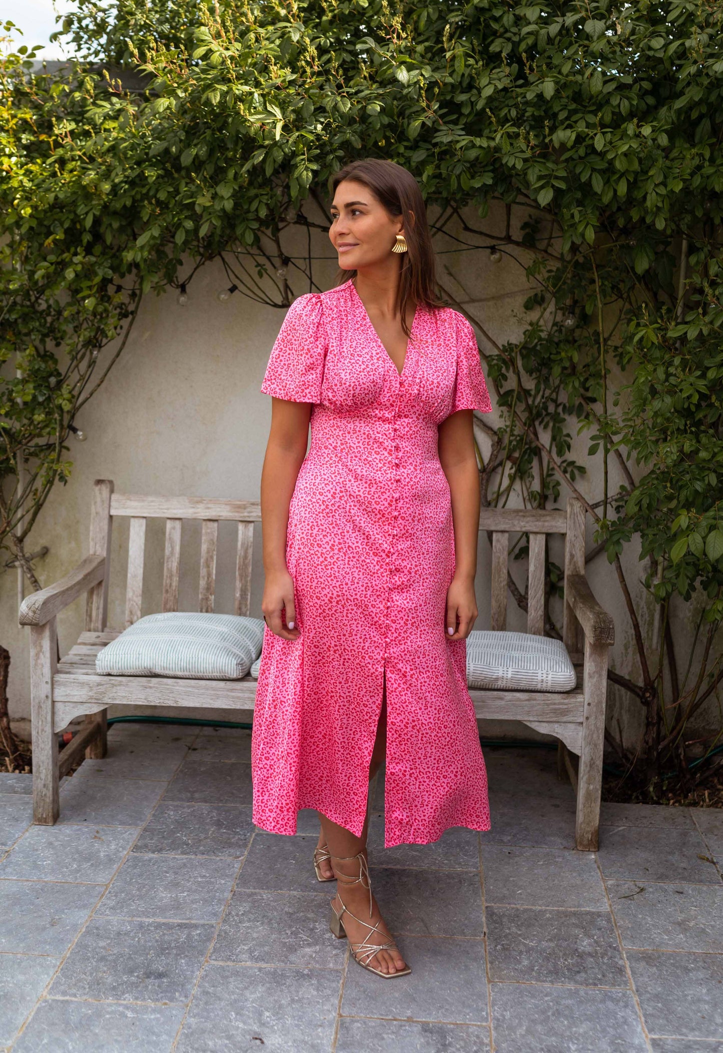 Lynor™ | Leopard Midi Dress – Bold Print, Effortless Elegance