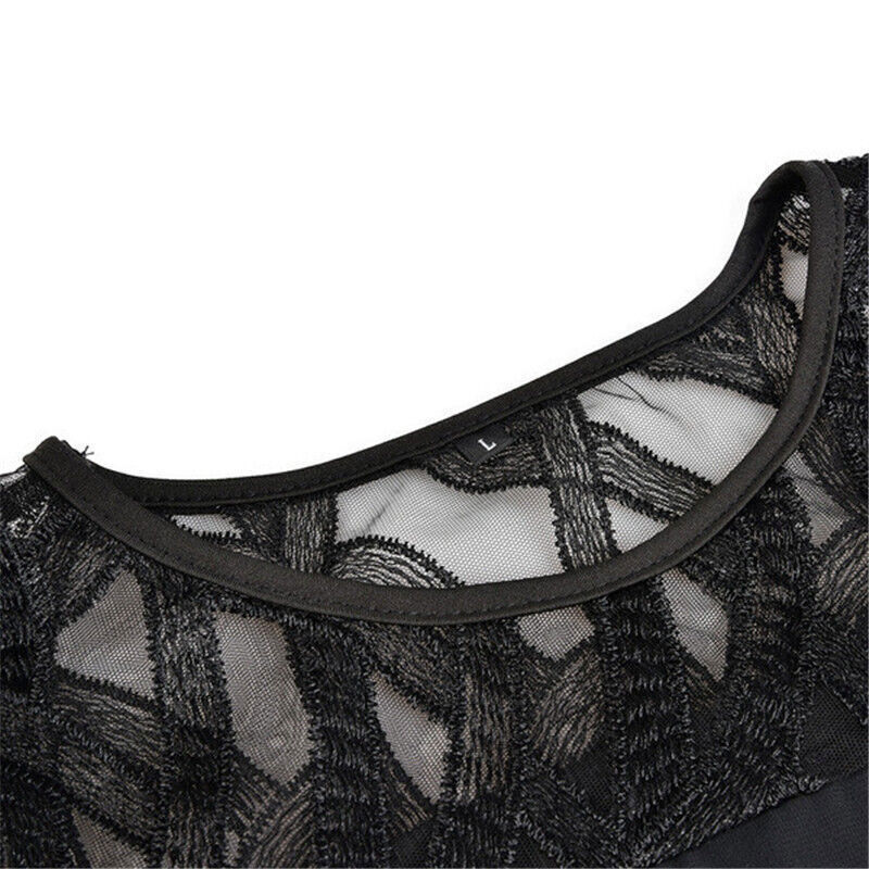 Lynor™ | Elegant Lace Sleeves & Belly Coverage Dress