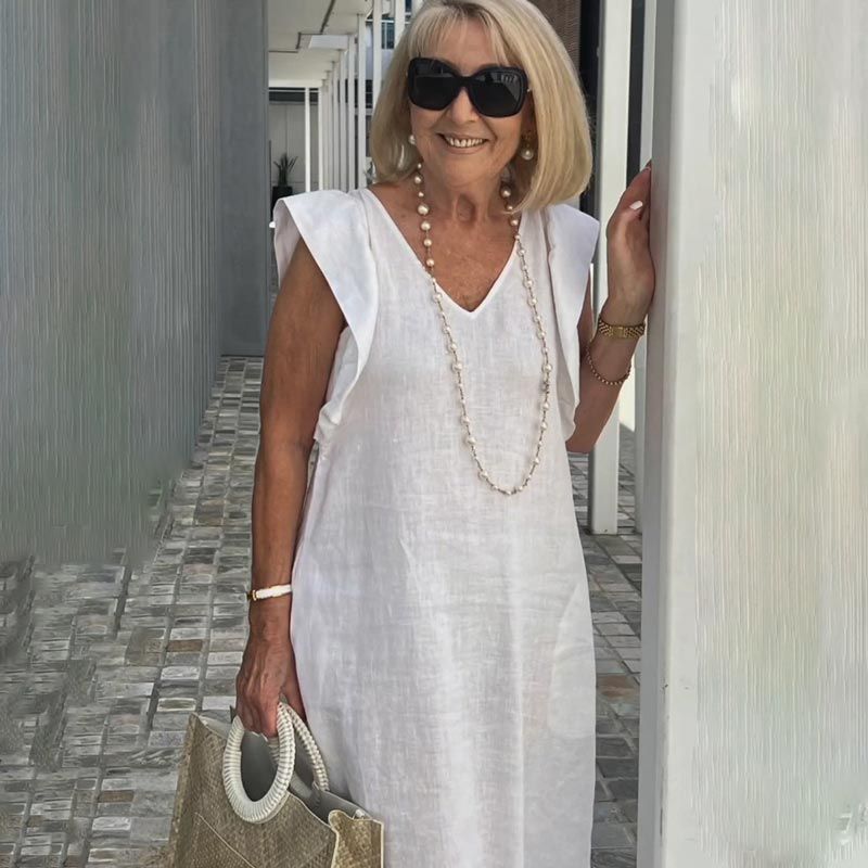 Lynor™ Santorini Dress – Breezy Elegance Inspired by the Islands