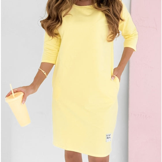 Lynor™ | 3/4 Sleeve Dress with Pockets