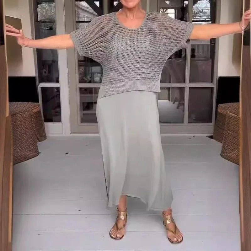 Lynor™ | Summer Set with Breezy Top & Midi Dress