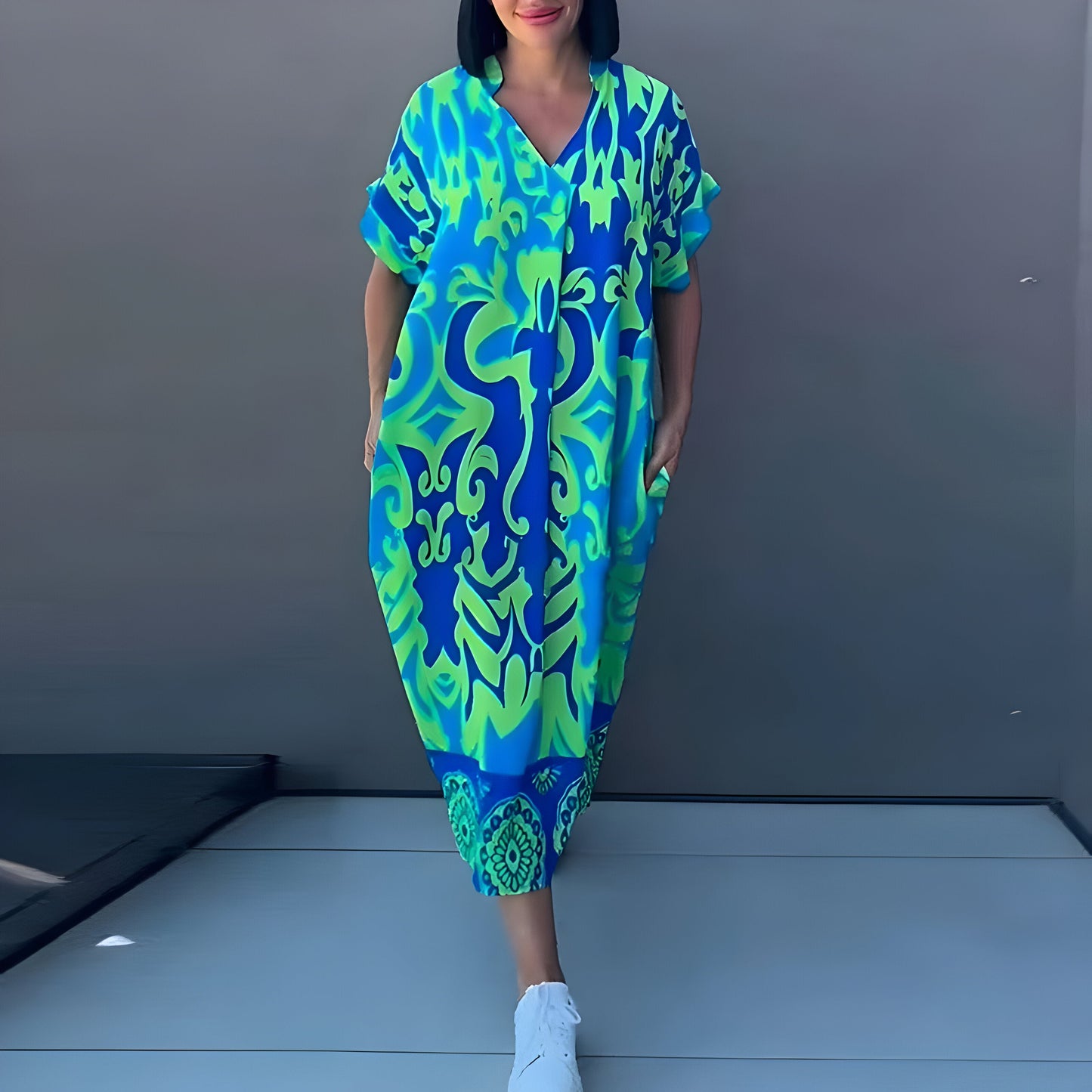 Lynor™ | Colourful Print Maxi Dress