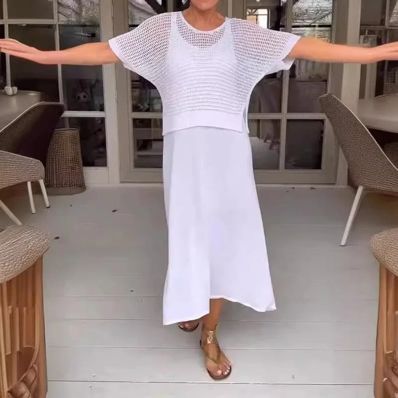 Lynor™ | Summer Set with Breezy Top & Midi Dress