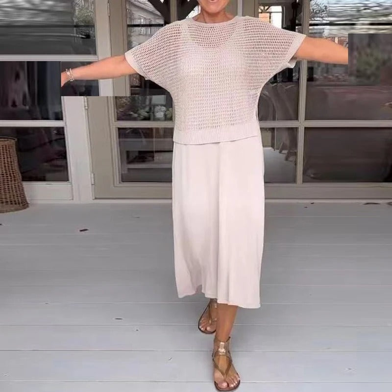 Lynor™ | Summer Set with Breezy Top & Midi Dress