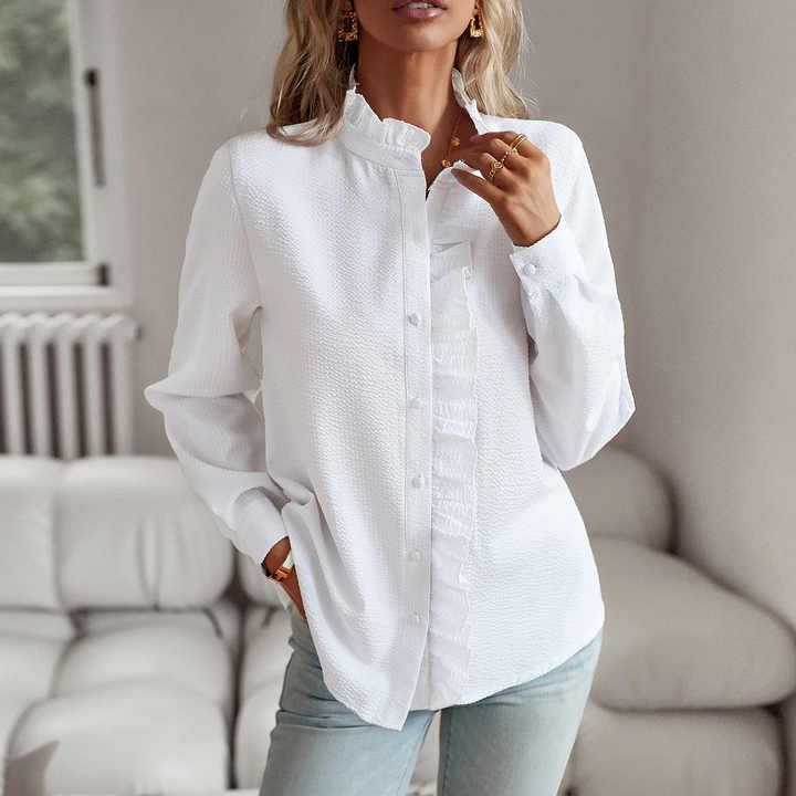 Lynor™ | Ruffle Long Sleeve Shirt