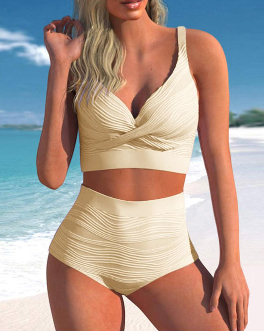 Lynor™ | High Waist Solid Color Bikini Set