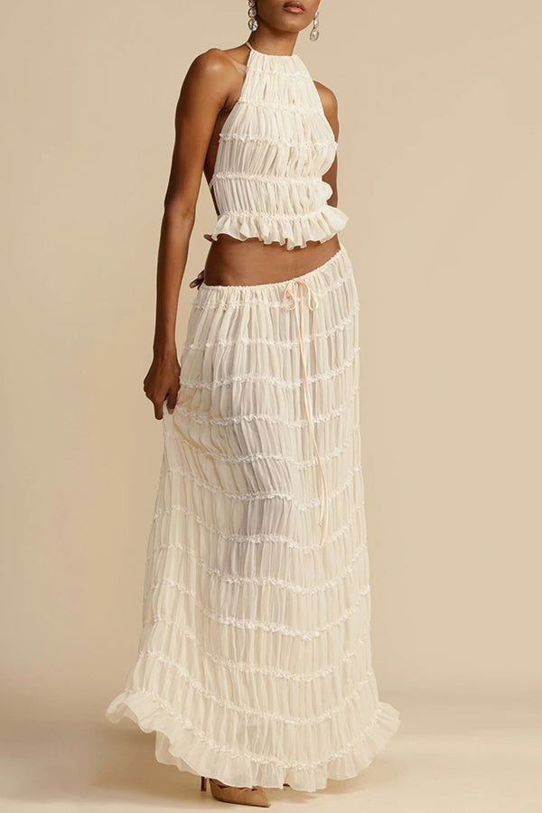 Lynor™ | Drawstring & Retro Charm Long Vintage Pleated Skirt