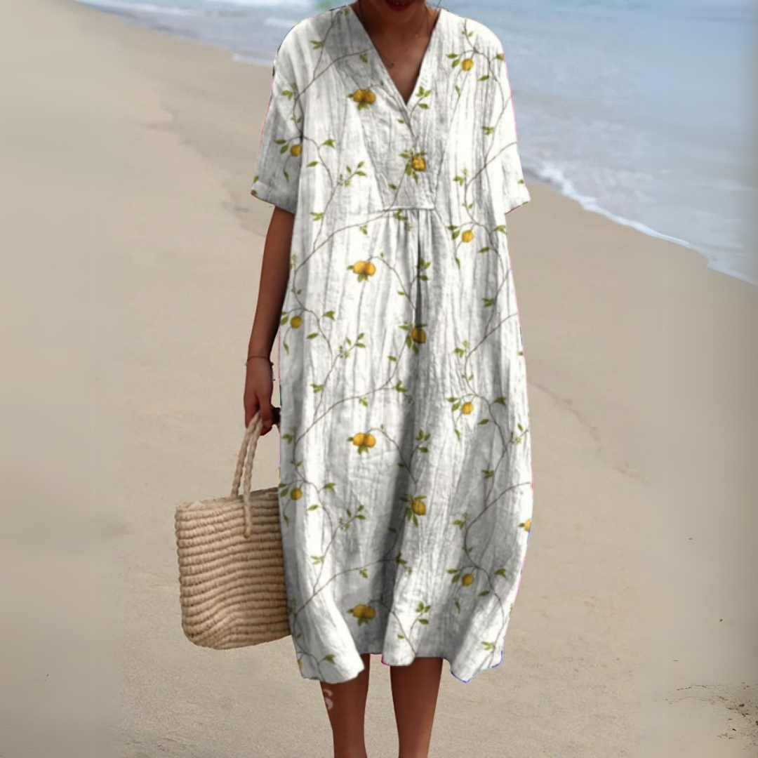 Lynor™ | Elegant Floral Dress – Graceful Blooms, Timeless Style