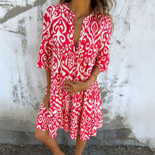 Lynor™ | Elegant V-Neck Dress