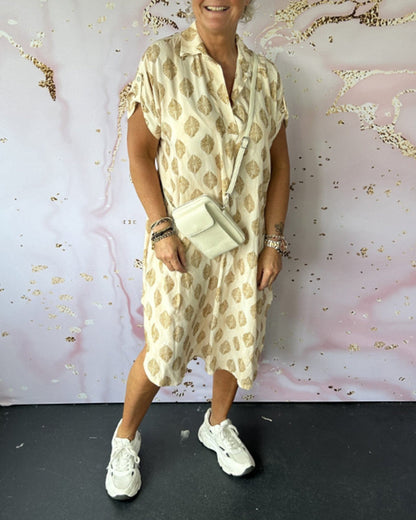 Lynor™ Stylish V-Neck Dress – Effortless Sophistication