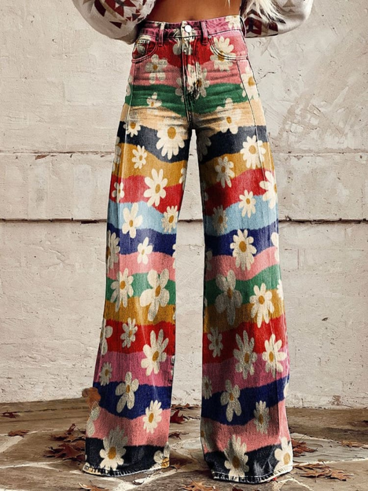 Lynor™ | Flower print Vintage Pants for Women