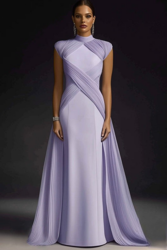 Lynor™ | Sculptural Lavender Evening Dress