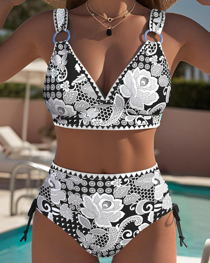 Lynor™ | Triangle Cut Printed Bikini
