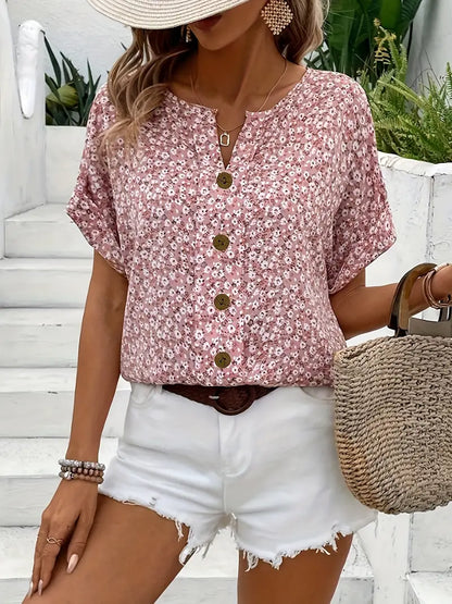 Lynor™ | Chic Floral Print Blouse