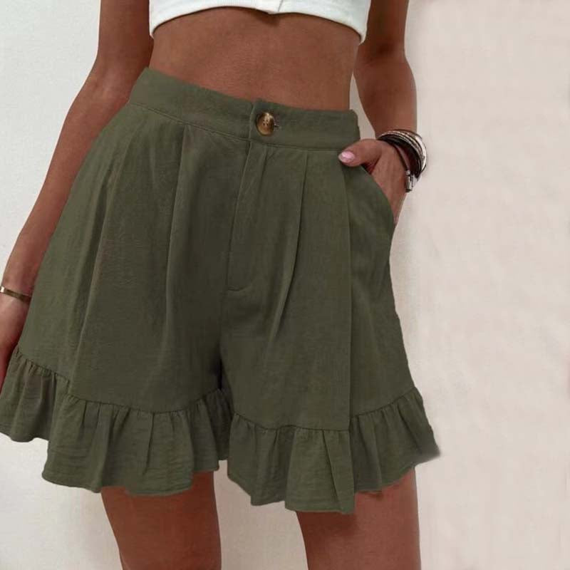 Lynor™ | Flowy Ruffle Hem Shorts