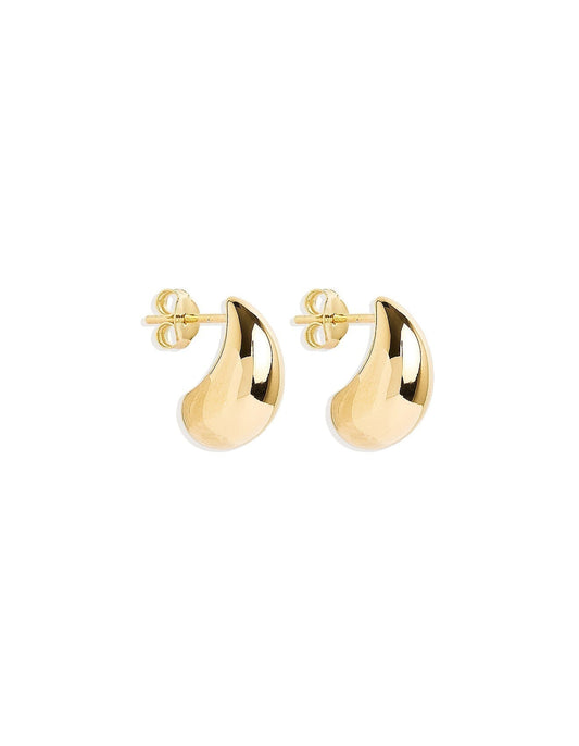 Lynor™ | Mato Drop Earrings – Elegant 18K Gold with a Fluid Silhouette