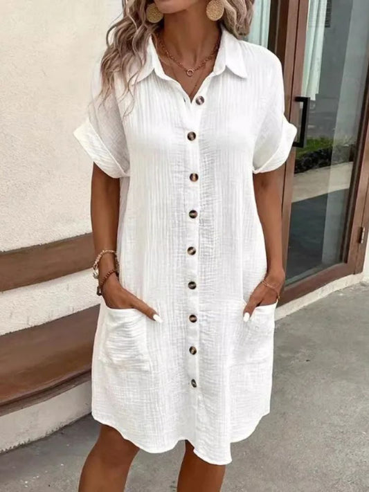 Lynor™ | Shirt Dress – Elegant & Comfortable