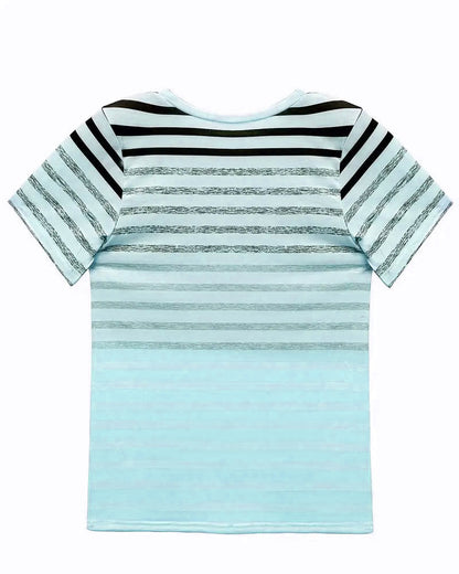 Lynor™ | Striped Short Sleeve Round Neck T-Shirt