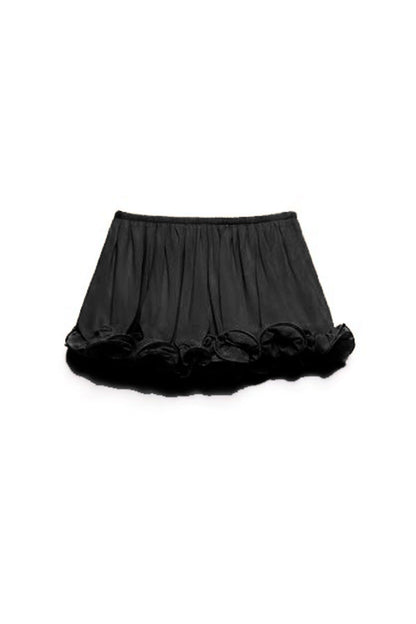 Lynor™ | Ruffled Hem & Elastic Waist Shorts