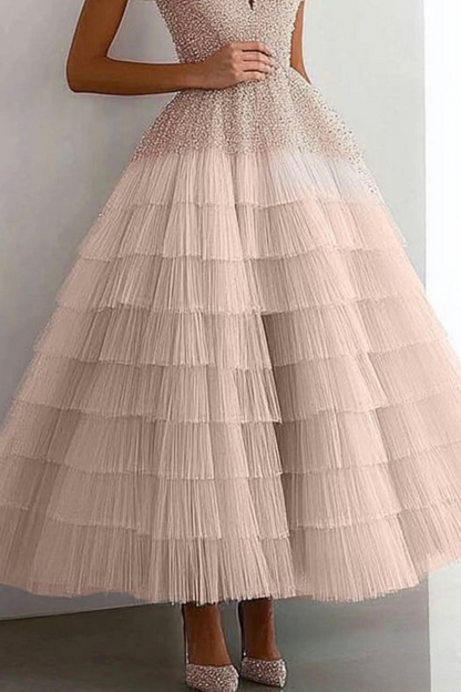 Lynor™ | Off-Shoulder Mesh Evening Dress