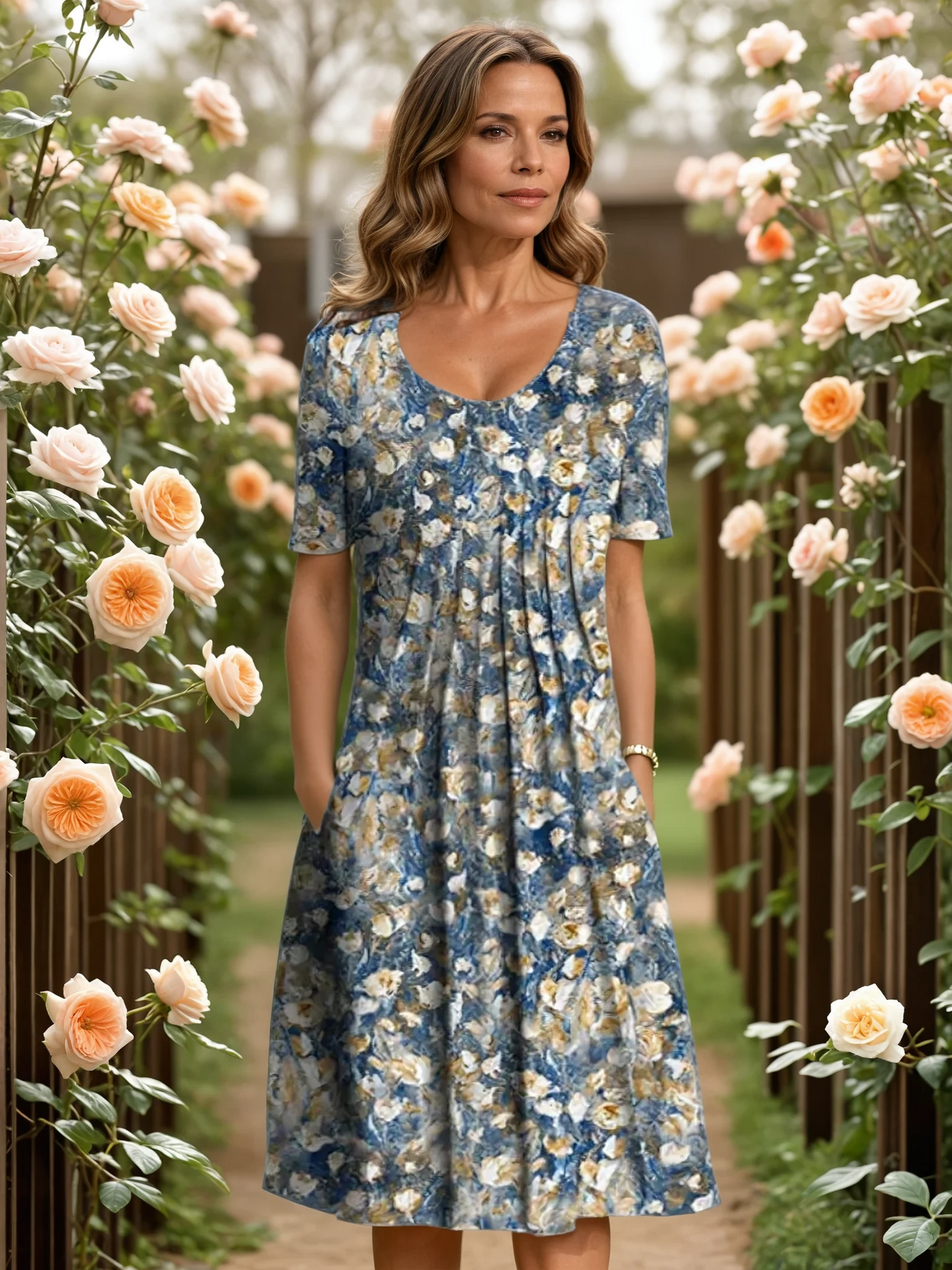 Lynor™ | Elegant Dress with Belly Coverage 1