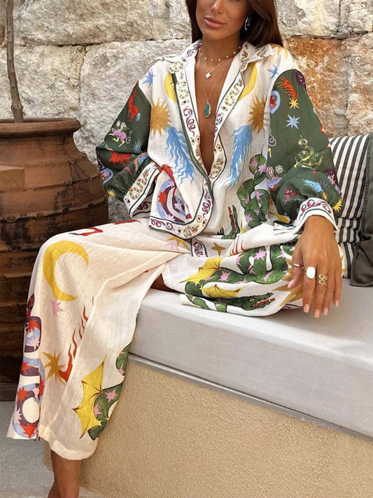 Lynor™ | Tropical Print Two-Piece Set