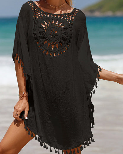 Lynor™ | Breezy Beach Cover-Up with Chic Tassel Details