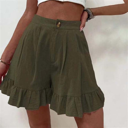 Lynor™ | Flowy Ruffle Hem Shorts