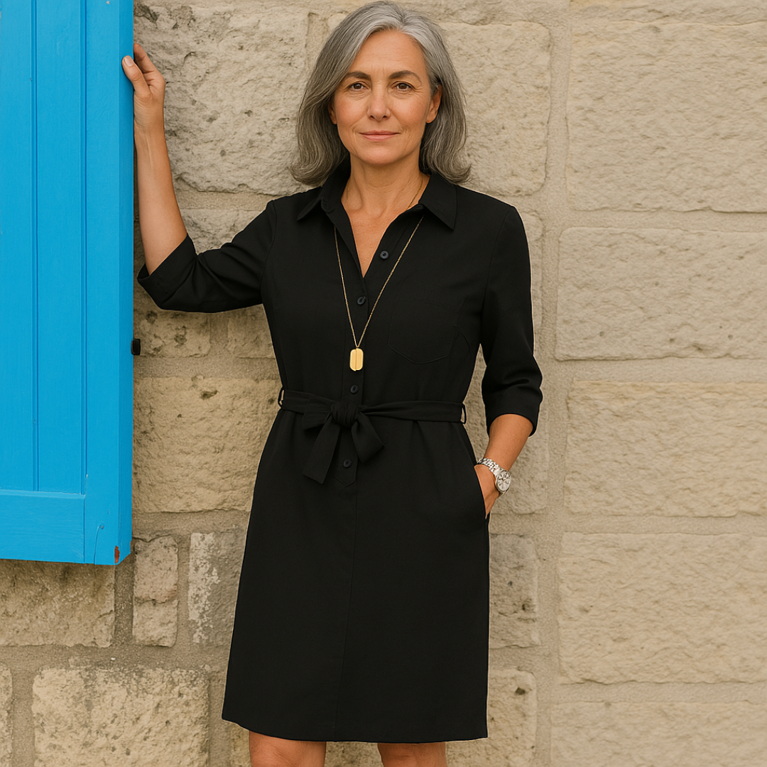 Lynor™ | Loose Knee-Length Shirt Dress