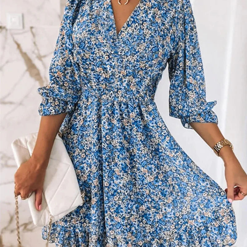 Lynor™ | Elegant Floral Dress
