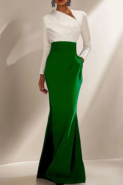 Lynor™ | Elegant Maxi Dress – Long Sleeves
