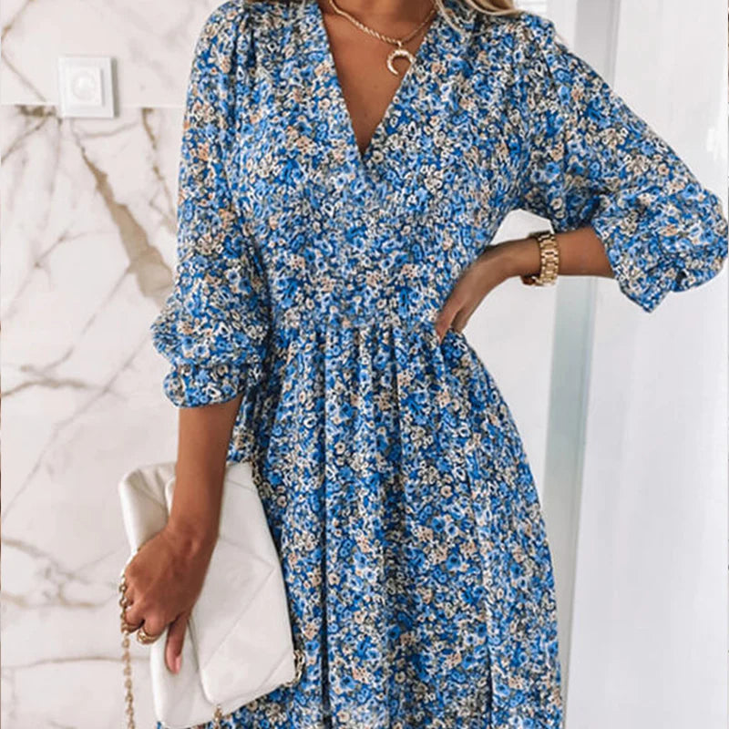 Lynor™ | Elegant Floral Dress