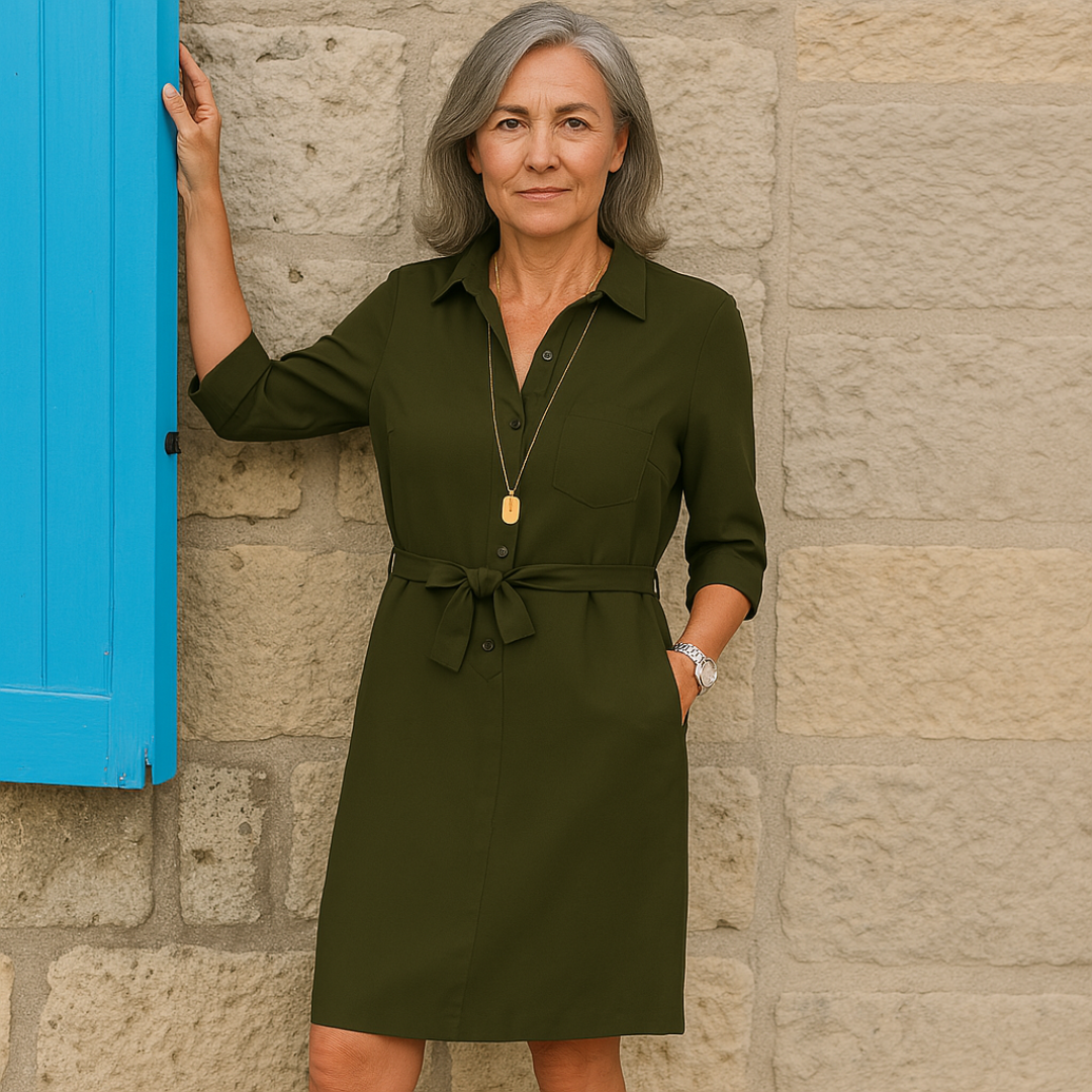 Lynor™ | Loose Knee-Length Shirt Dress