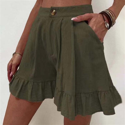 Lynor™ | Flowy Ruffle Hem Shorts