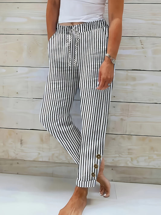 Lynor™ | Striped Trousers for Effortless Casual Elegance