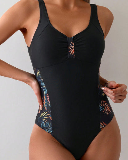 Lynor™ | Sleeveless One-Piece Printed Swimsuit