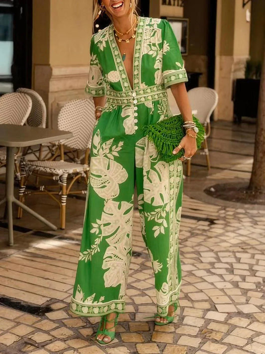 Lynor™ | Fresh Summer Vacation Floral Print Jumpsuit