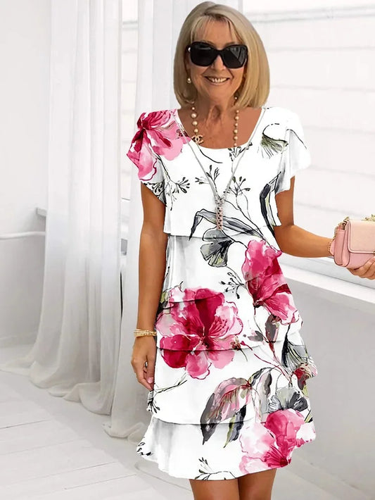Lynor™ | Ruffled Floral Dress