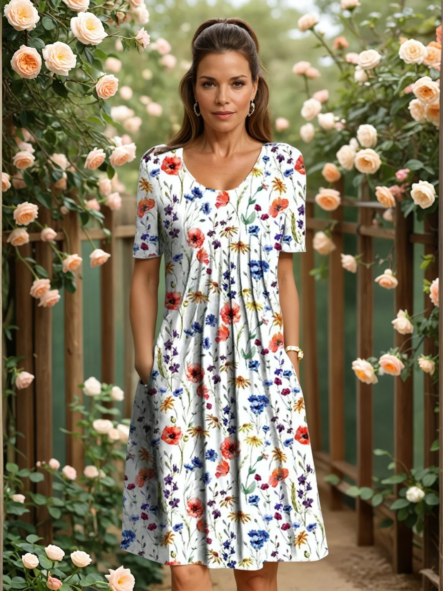 Lynor™ | Elegant Dress with Belly Coverage 1