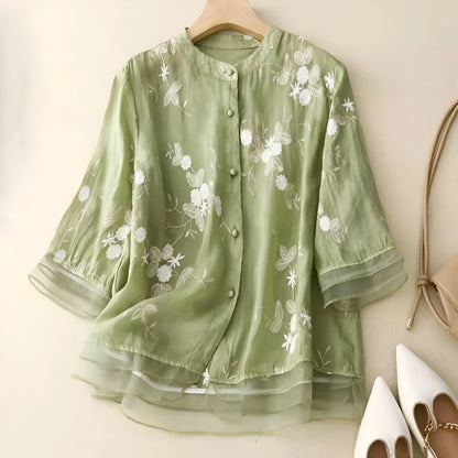 Lynor™ | Embroidered Cotton Top