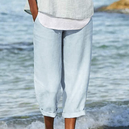 Lynor™ | Cropped Breezy Trousers for Light Everyday Elegance