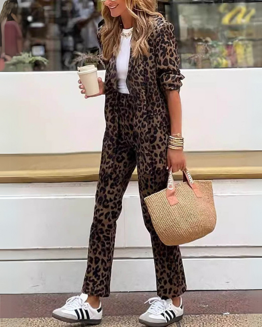 Lynor™ | Leopard Print Women's Pants set