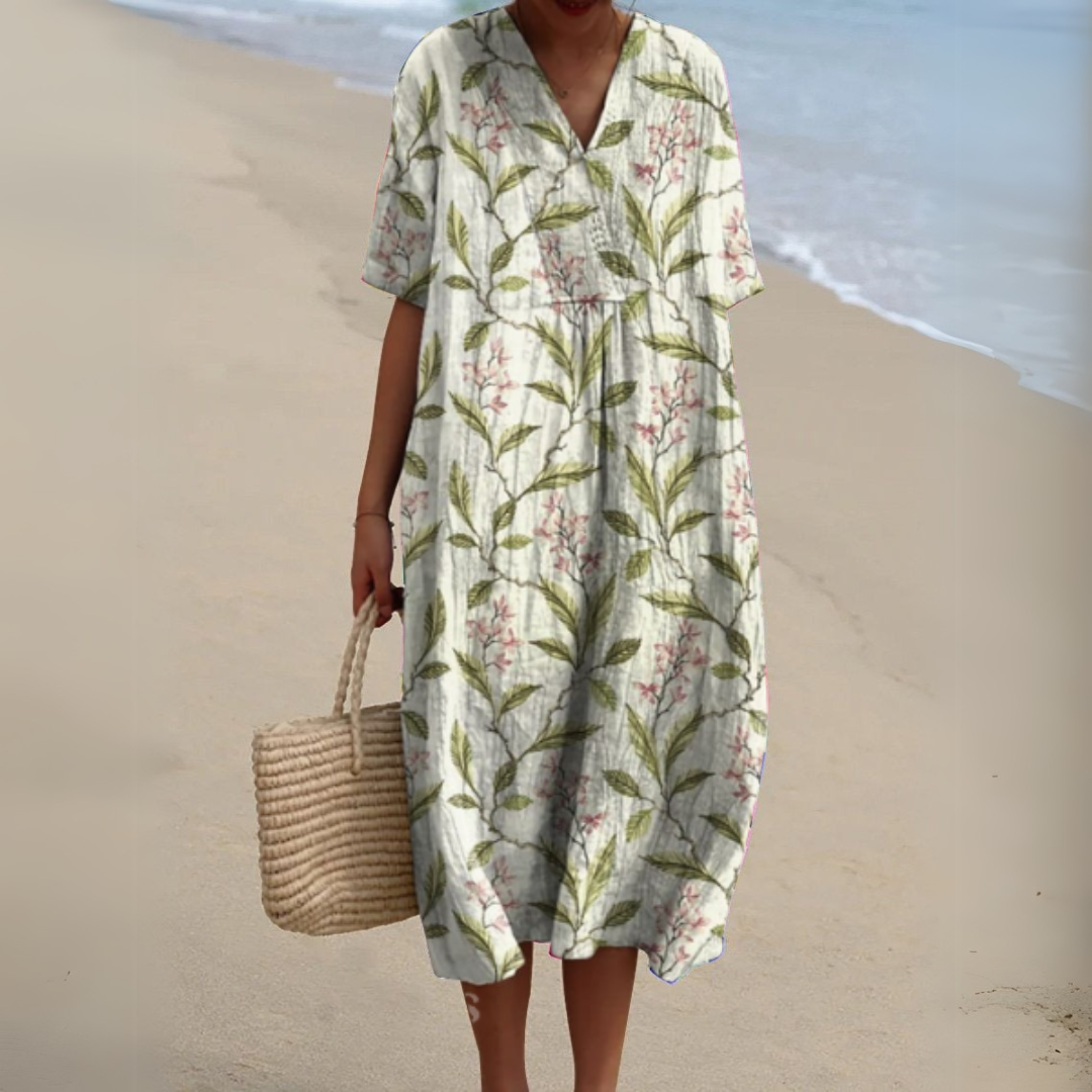 Lynor™ | Elegant Floral Dress – Graceful Blooms, Timeless Style