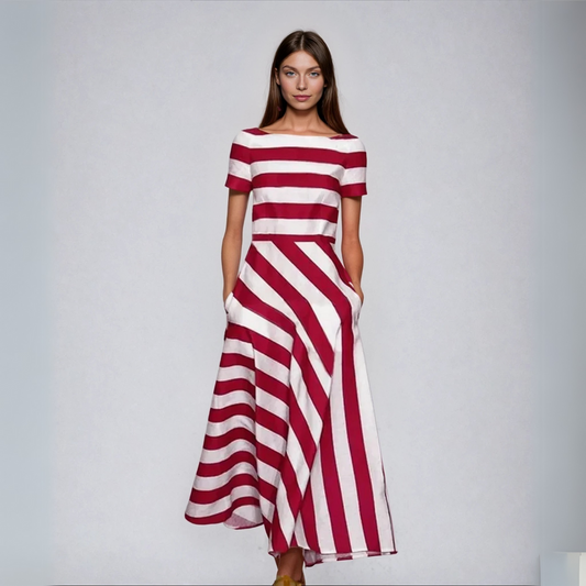 Lynor™ | Handcrafted Striped Long Dress