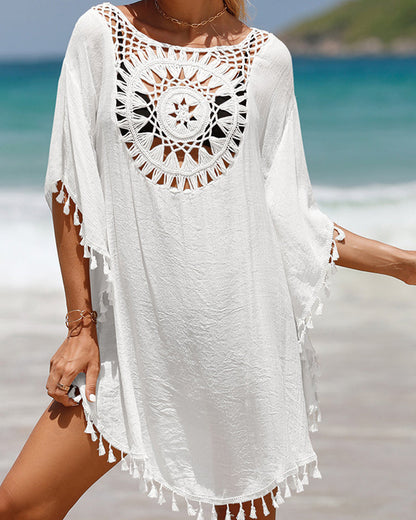 Lynor™ | Breezy Beach Cover-Up with Chic Tassel Details